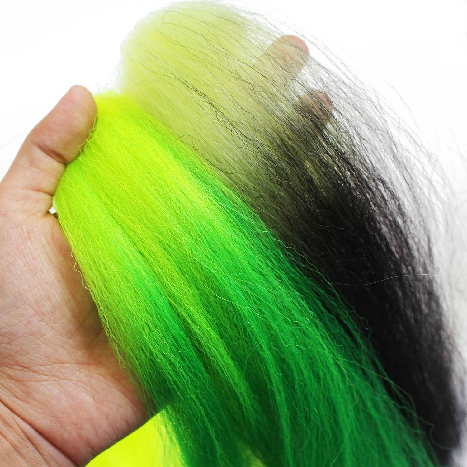 

Tigofly 12 Colors Double Color Synthetic Fiber Large Hank Super Hair Bucktail Jig Lure Making Fly Tying Materials