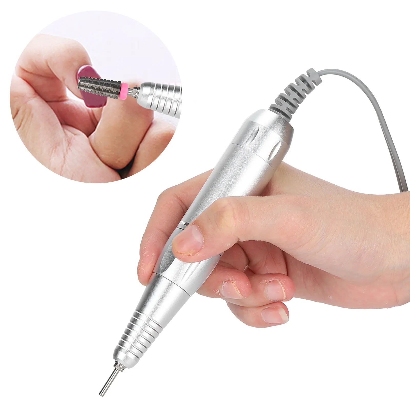 Manicure Tool Replacement Handle For Electric Nail Drill Machine Nail Polisher Grinder Handpiece Nail Polishing Machine Handle