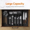 LMETJMA Expandable Silverware Cutlery Utensil Organizer Tray Kitchen Drawer Organizer Adjustable Flatware Cutlery Holder JT305 3