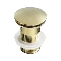 ท่อน้ำทิ้งอ่างล้างหน้าทองเหลืองสีโรสโกลด์ พร้อมฝาปิดแบบกด ท่อน้ำทิ้งทองเหลืองขัดเงาสีทอง/ชมพู สำหรับอ่างล้างหน้าในห้องน้ำ พร้อมและไม่มีระบบกันน้ำล้น 2