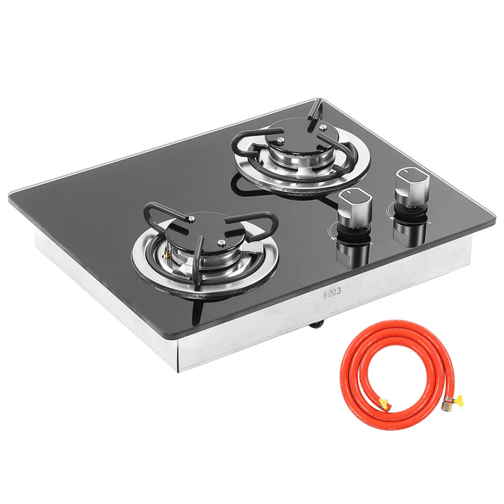 RV Gas Stove 2 Burners 1.8Kw Power Tempered Glass Panel Easy to Clean Gas  Cook Top for RV Boat Caravan Camper