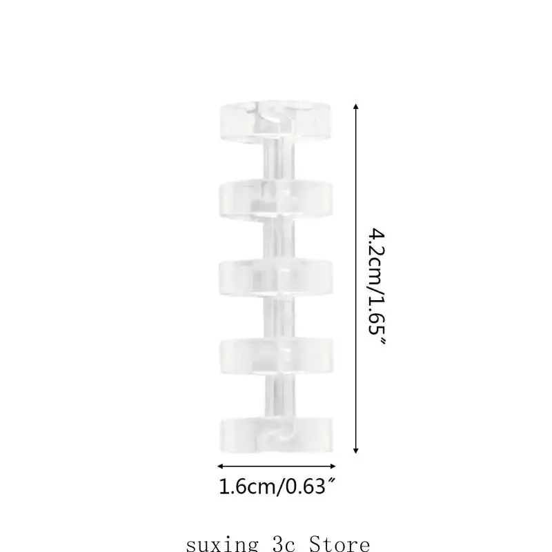 E8BE 5 링 투명 플라스틱 바인딩 빗 조리개 0.63 인치/1.6cm 80 시트 5 링 바인딩 빗 맞춤형 조합