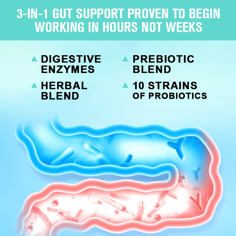BW Digestive Enzymes Capsule Beneficial Bacteria Immune System & Healthy Digestive Gas & Bloating Relief for Women Men