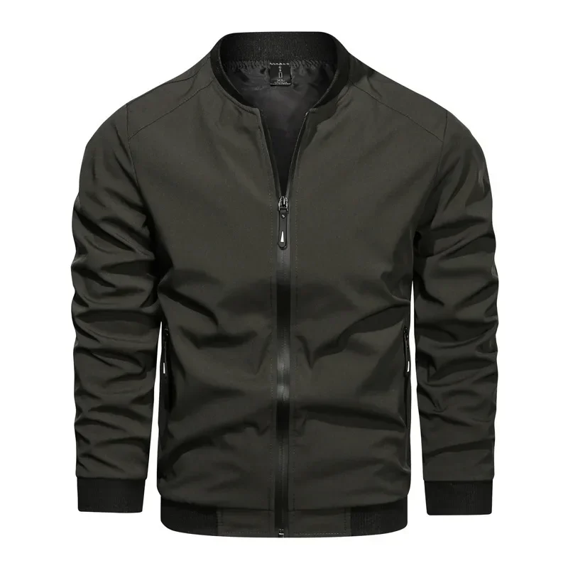 New Spring Men Jacket Coats Casual 2024 New Solid Color Jackets Stand Collar Men Business Jacket Brand Clothing Male Outwear