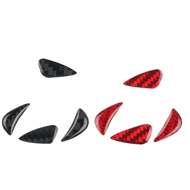 현대 Tuson ix35 i30 i20 Elantra Sonata Santa Fe 자동 데칼 부품 용 1Pcs 탄소 섬유 자동차 핸들 스티커 트림