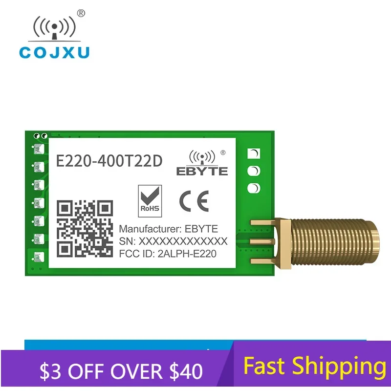 LLCC68 Wireless LoRa Module UART 433MHz 470MHz 22dBm 5km Long Range SMA-K RSSI WOR Watchdog Cojxu E220-400T22D Transceiver RF