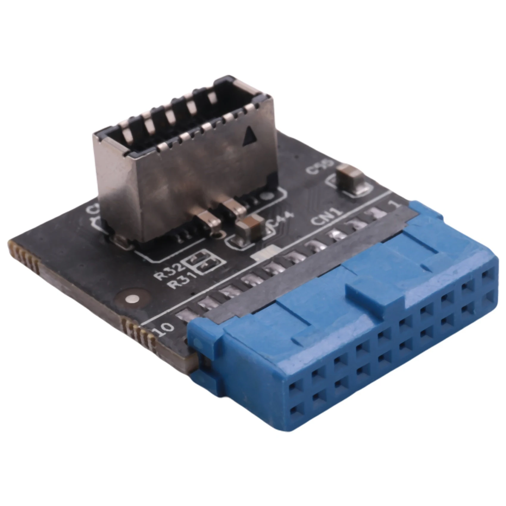 

Computer Motherboard USB 3.0 Front 19-Pin to 3.1 Type-C Front Panel Header Type E Adapter 20 to 19-Pin Expansion Card