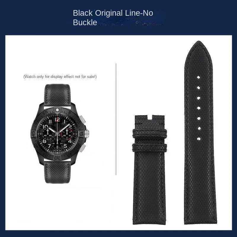 Correa para reloj Breitling Avenger Blackbird B01 Super Ocean, piel de vaca amarilla, correa de reloj para hombre, plegable, hebilla de acero inoxidable de 22 mm