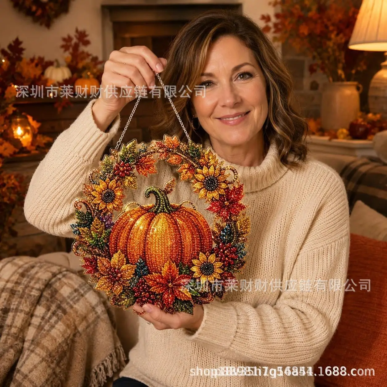 Autumn Pumpkin Acrylic Ornament 2