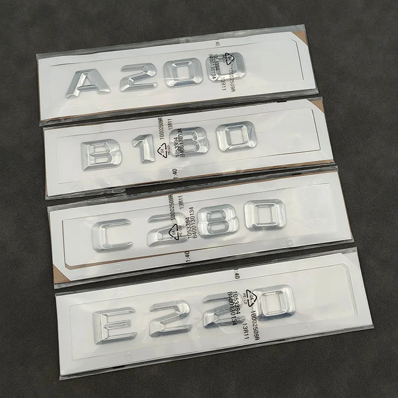 

3D ABS Car Trunk A B C E 180 220 220 160 35 43 45 63 250 300 320 350 400 Emblem Logo For Mercedes Benz Letters Accessories