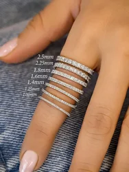 Sterling Silver Luxury Zircon Ring for Women - Elegant Engagement & Wedding Jewelry (Silver)