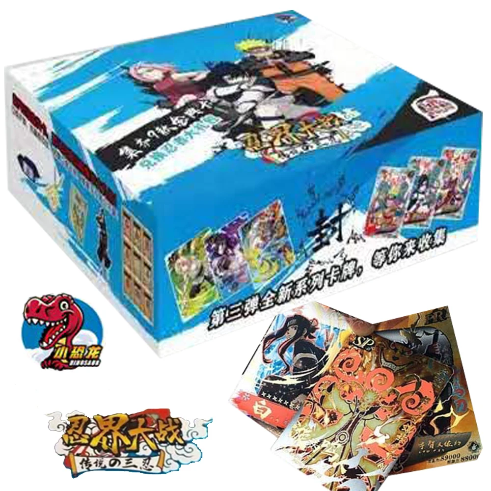 Little Dinosaur Naruto Collection Card Ninkai Taisen The Strongest Ninja Anime Characters Cool Move Skills Gold Card Child Gift