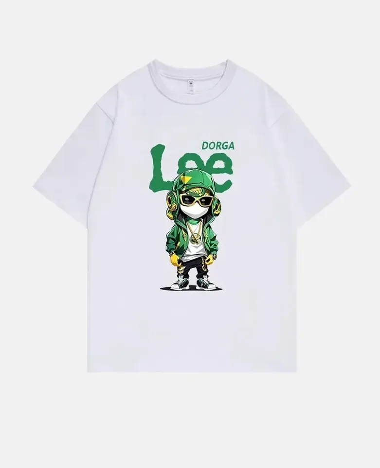 International Brand Printed Short Sleeve T-Shirt Men's Cotton New Round Neck Big Brand Summer Loose Plus Size Men's Fashion