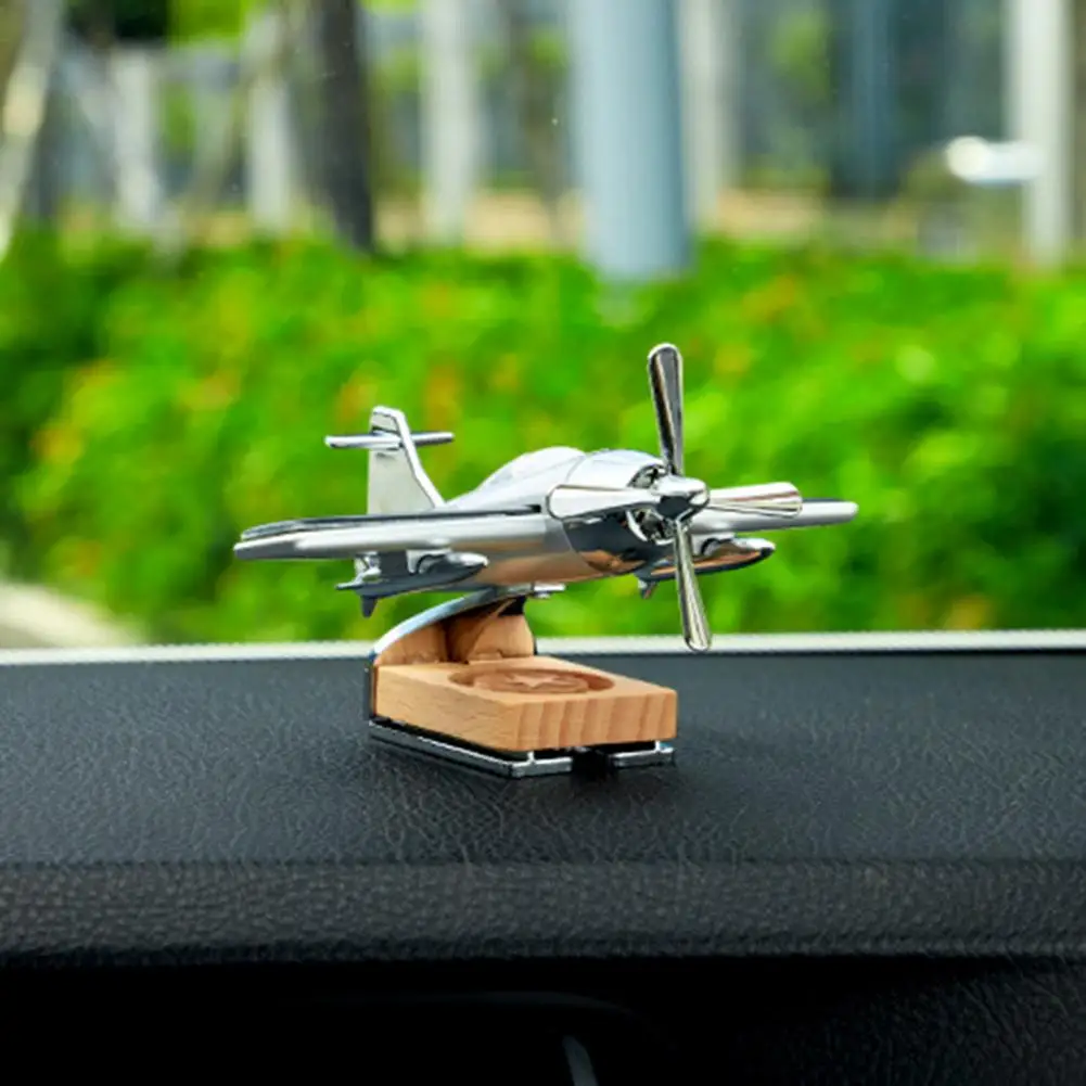 

Car Air Freshener with Solar-powered Rotation Airplane Shaped Car Aromatherapy with Solar Power Mini Car Perfume for Cars