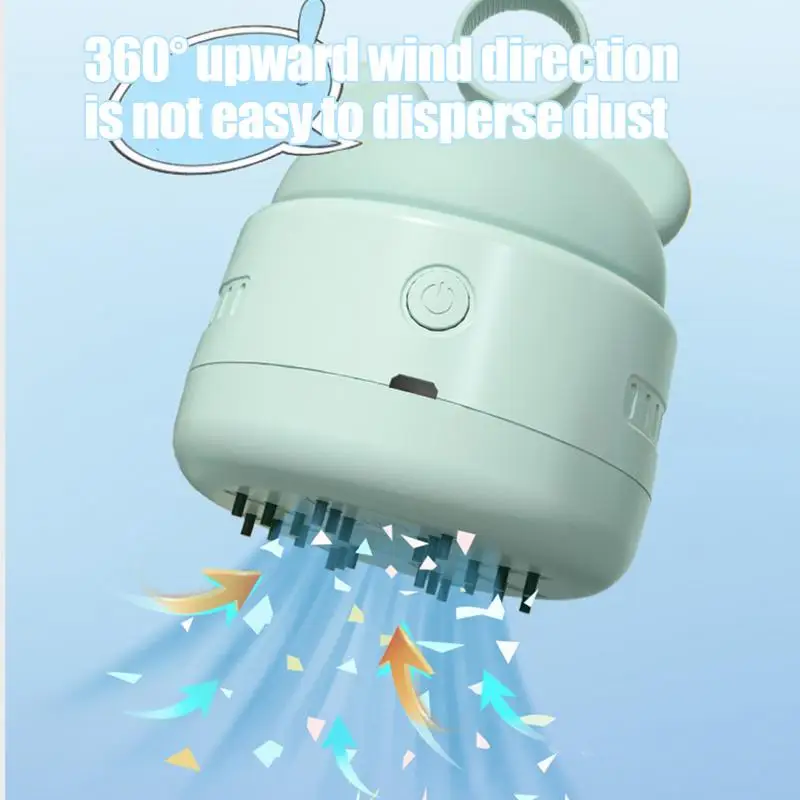 Desktop Vacuum Cleaner Portable Table Dust Vaccum Cleaner Crumbs Table Dust Vaccum Cute & Stylish With Silicone Handle -Speed