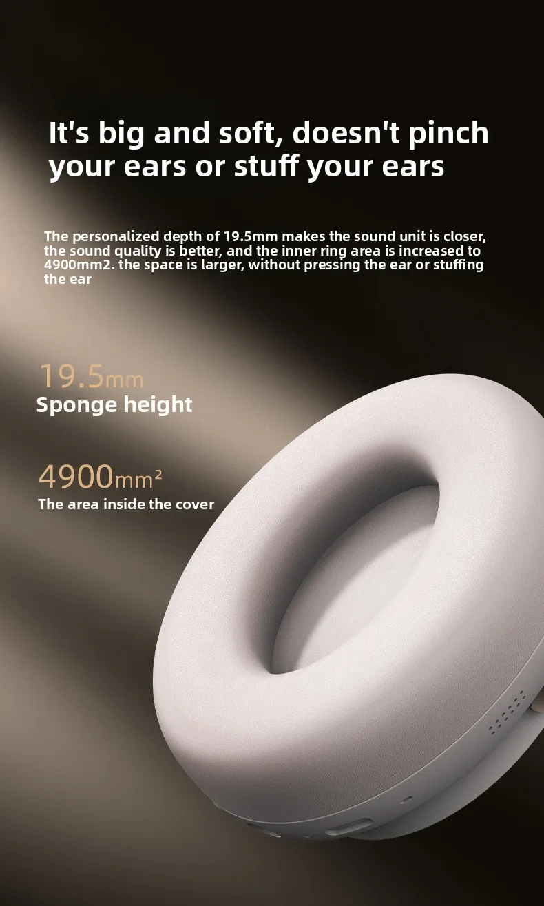 2025 model over-ear headphones with ANC active noise cancellation, HIFI high-qua