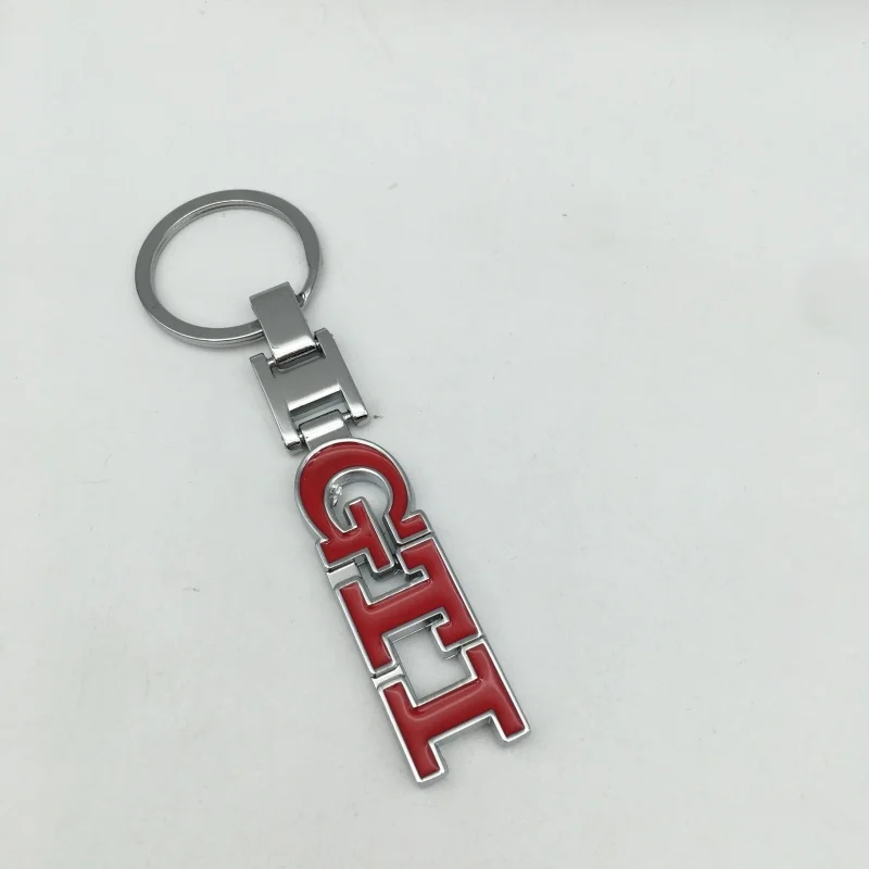 1pcs 3D 금속 GTD 자동차 키 링 엠블럼 키 체인 키 체인 키링 배지 데칼 스타일링 액세서리