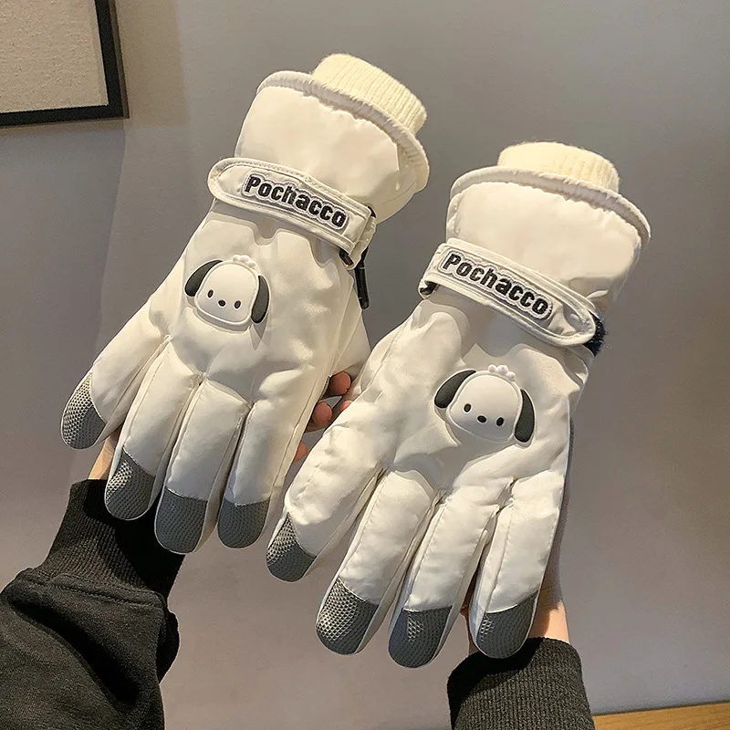 Winter Ski Gloves Women's Outdoor Biking Mountain Climbing Sports Waterproof Warm with Velvet Thickened Protection Gloves 6