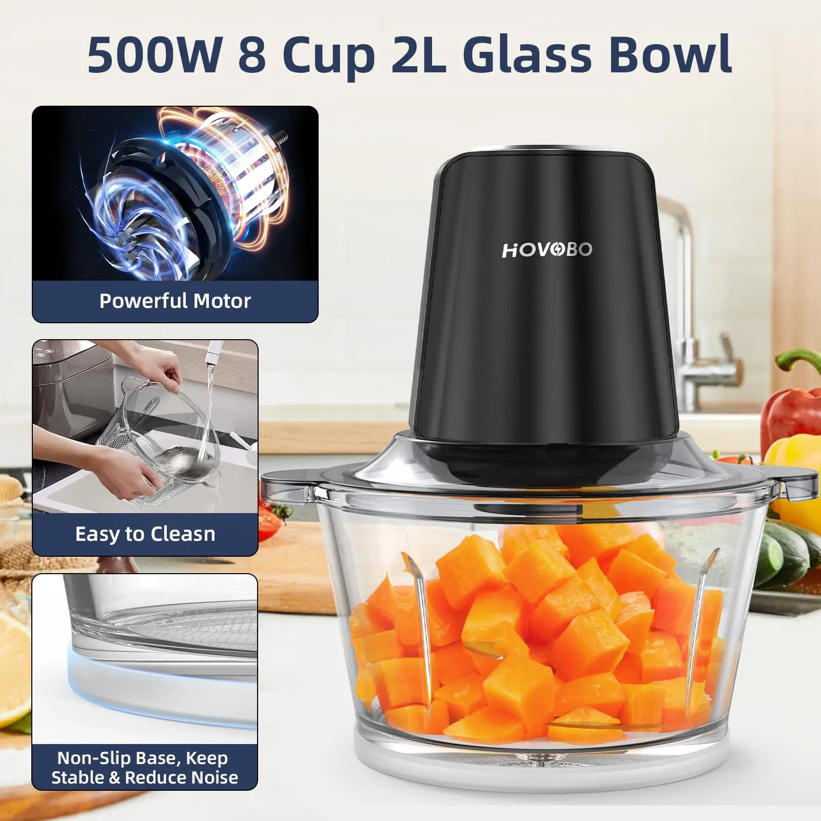 Electric Meat Grinder and Food Processor 500W