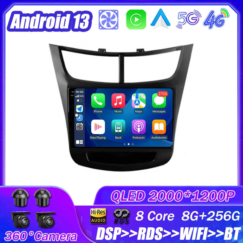 

Android 13 For Chevrolet Sail 2015 - 2018 Car Radio Multimedia Player Navigation Stereo GPS Auto Head Unit No 2Din 5G DSP WIFI