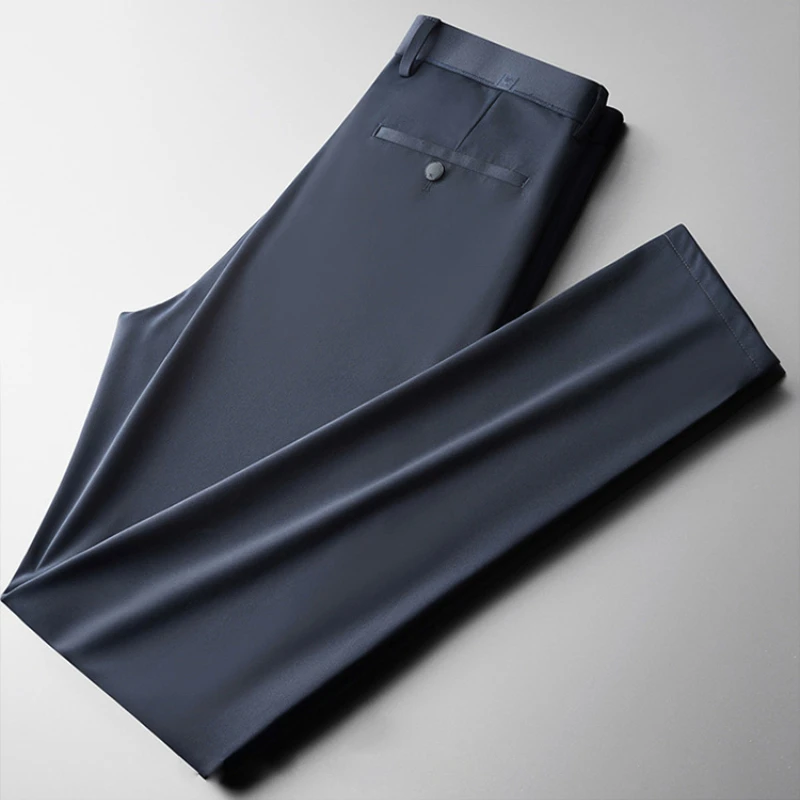 MingluSpringSummerElasticityMensSuitsPantsHighQuaitySolid