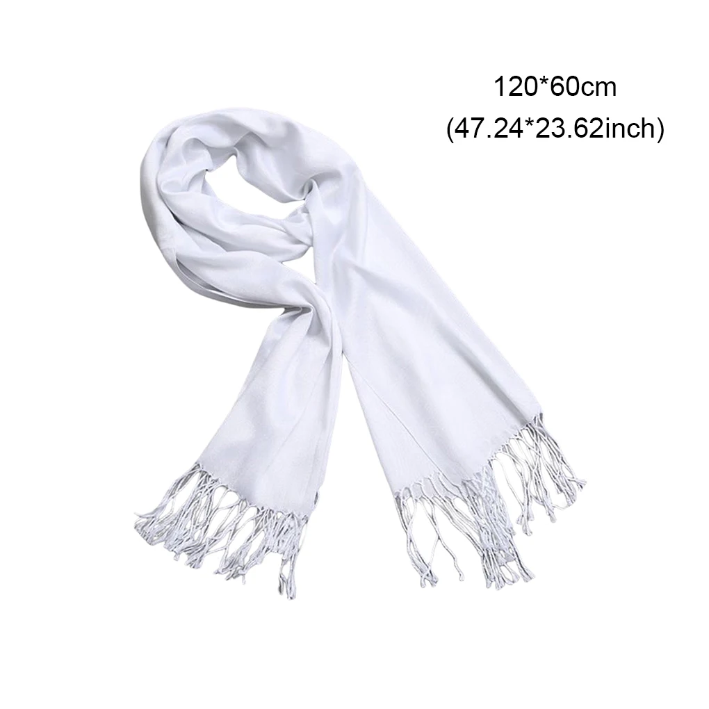 White Tassel Scarf Winter Unisex Cotton DIY Tie-dye Soft Scarves Decorative Cold Weather Neck Crafting Handicraft 5
