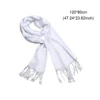 White Tassel Scarf Winter Unisex Cotton DIY Tie-dye Soft Scarves Decorative Cold Weather Neck Crafting Handicraft 5