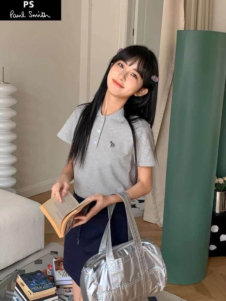 남성용 여성용 고품질 폴로 셔츠, 영국 스타일, 작은 얼룩말 자수 티셔츠, 편안한 면 반팔, 여름 티 탑
