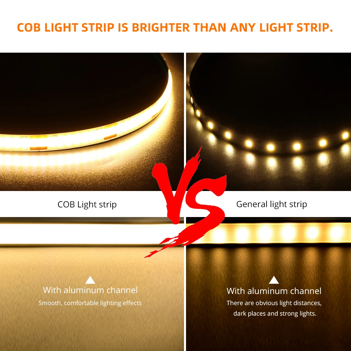 5M/10M COB LED Streifen Lichter 320 480 528 LED Hohe Dichte Flexible RA90  Warm Natur Cool weiß Linear Dimmbar 12V/24V Led Licht - AliExpress