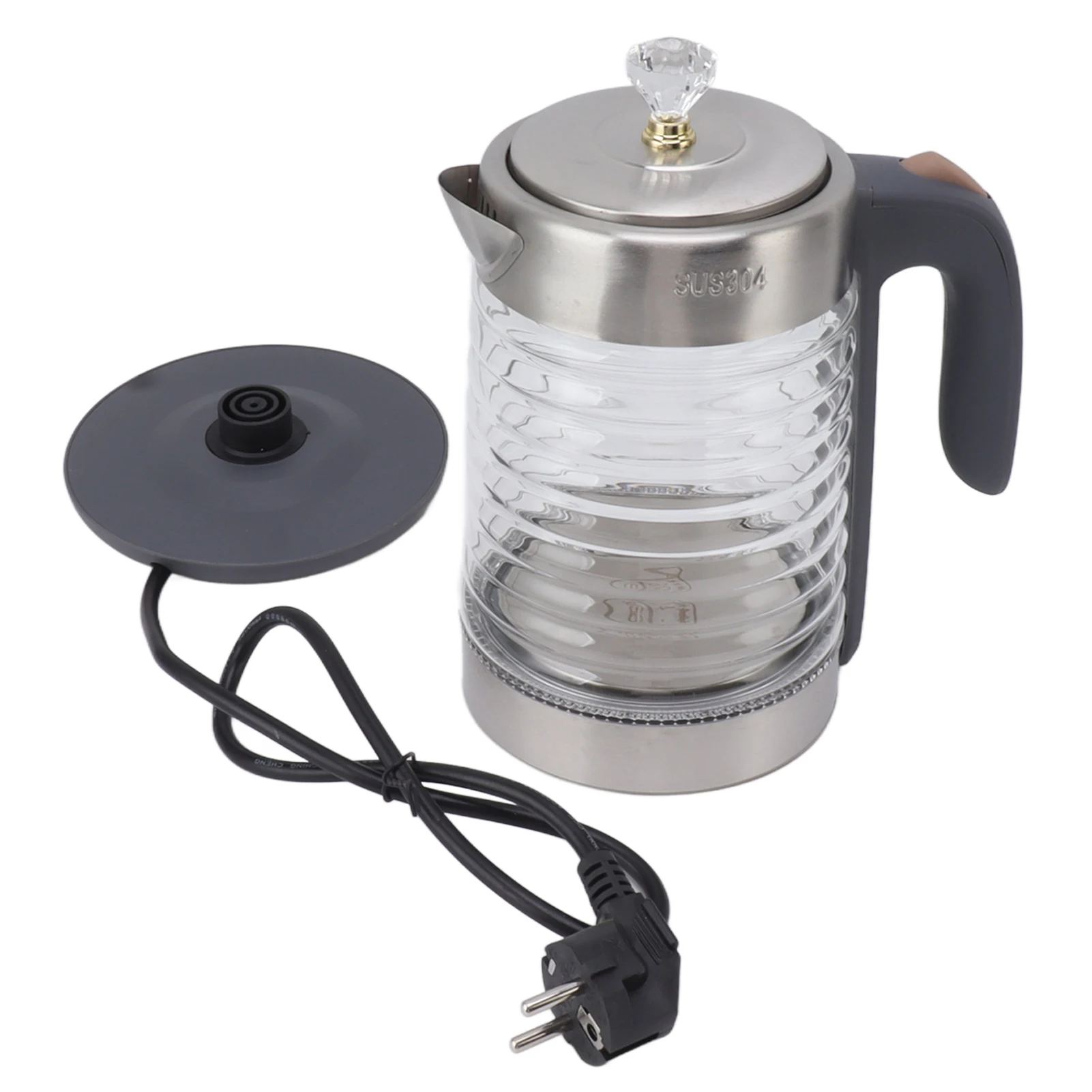 1 Set 2l Electric Tea Kettle Waterproof Boil-dry Protection Energy