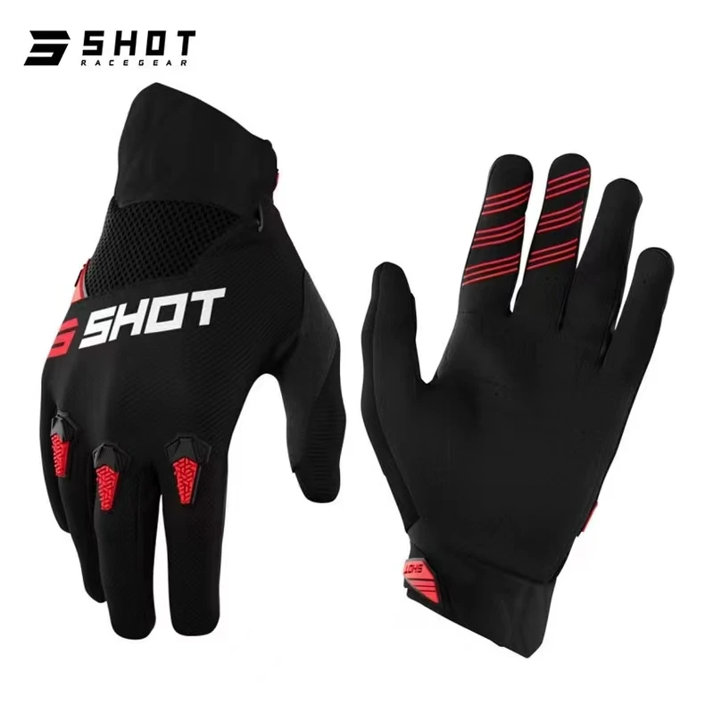 

2024SHOT RACEGEAR Touch Screen Speed Style Twitch Motocross Glove Riding Bike Gloves MX MTB Off Road Racing Sports Cycling Glove
