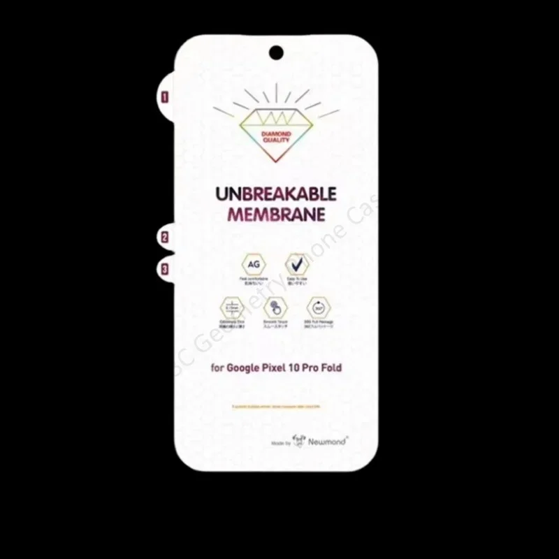 HD Matte Screen Protector, Unbreakable Membrane Soft Hydrogel Film, Front & Inner Hinge Cover