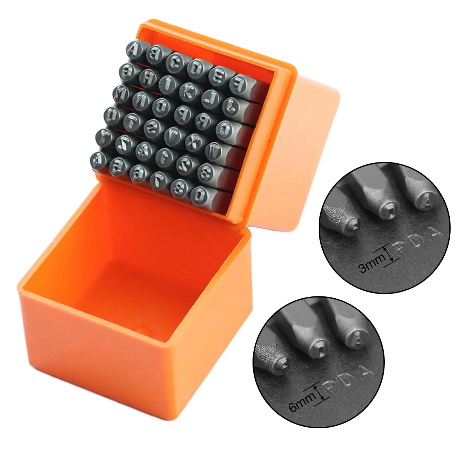 Number & Capital Letter Stamp Set (A-Z & 0-9) Punch Set for Metal Plastic Wood Leather 36pcs