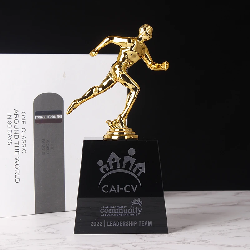 Gepersonaliseerde Marathon Sport Concurrentie Award Kristallen Metalen Standbeeld Golf Badminton Souvenir Geschenken| | - AliExpress