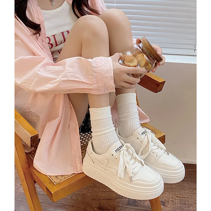 

Кроссовки женские универсальные на платформе, Повседневные Классические туфли с круглым носком, с резиновой подошвой, для отдыха, летняя обувь в римском стиле