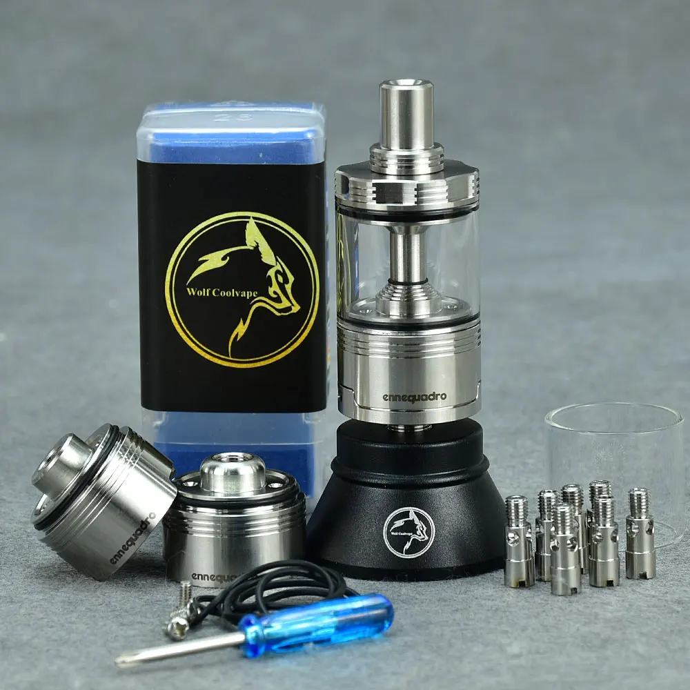 

Wolfcoolvape Moka mtl RTA Rebuildable Tank vape Atomizer with 7 Air Pins 3 Chambers 316SS 4.5ml 22mm Single Coil RTA vape TANK