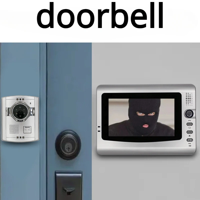 

7 inch video doorbell home smart doorbell anti-theft doorbell camera monitoring two-way voice intercom doorbell