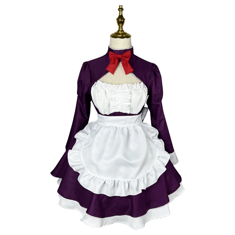 Black Butler Maid Cosplay Kostüm Kleid Schürze für Damen Halloween 5