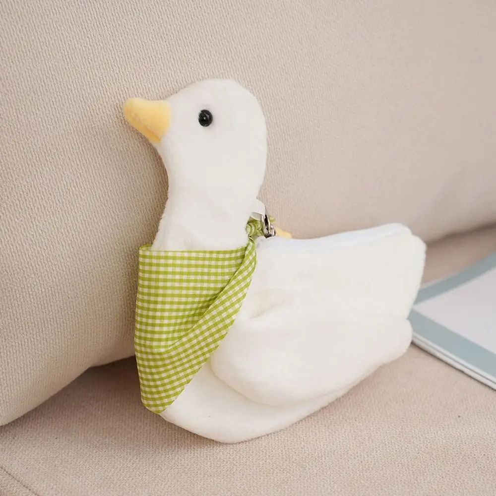 Cute Animal Plush Duck Coin Purse Zipper Cartoon Animal Handbag Large Capacity All-match Cartoon Wrist Bag Outdoor