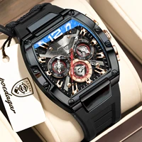 POEDAGAR Luxury Watches For Men Sport Casual Waterproof Luminous Date Man Wristwatch Chronograph Quartz Silicone Men Watch Reloj