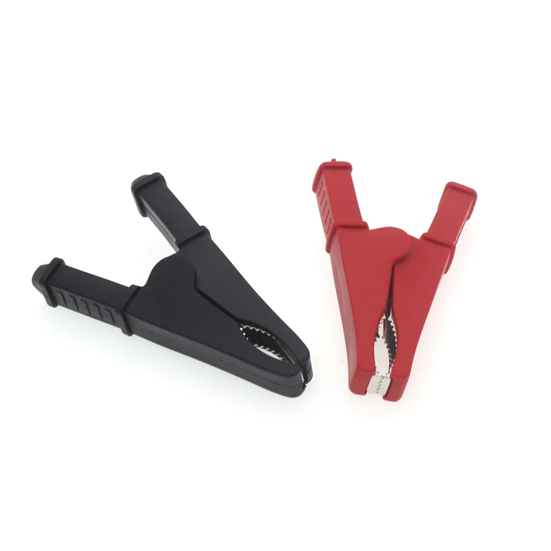 

2Pcs Red Black 50A 75mm Insulated Crocodile Clamps Car Caravan Van Battery Test Lead Clips Alligator Clips Connector Plug Power