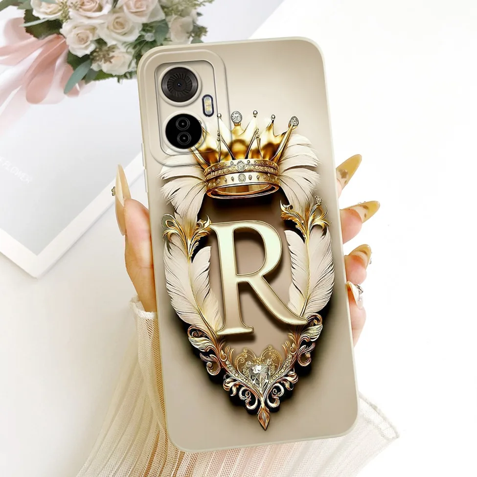 Aesthetic Luxury Silicone Phone Case with A-Z Letter Designs