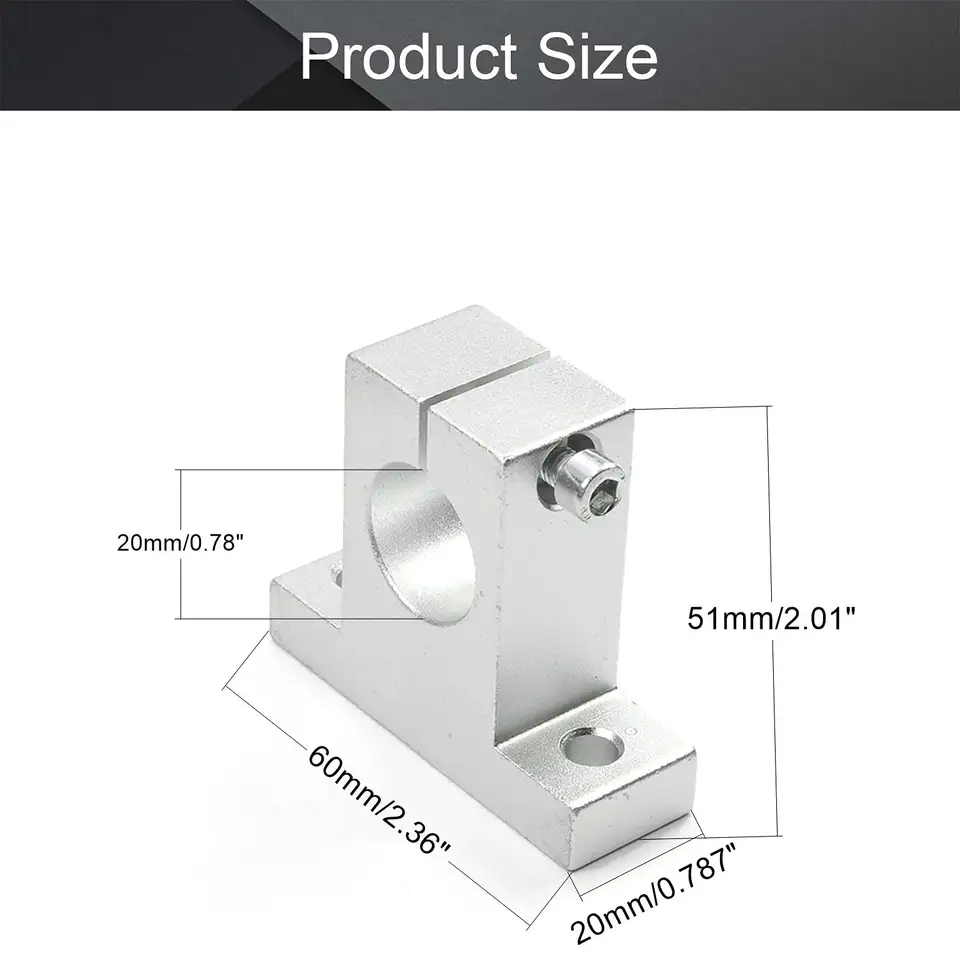 2/4pcs Sk8 Sk10 Sk12 Sk16 Sk20 Sk25 Sk30 8mm Linear Bearing Rail Shaft Support Xyz Table Cnc Router Sh8a 3d Printer Part image 10