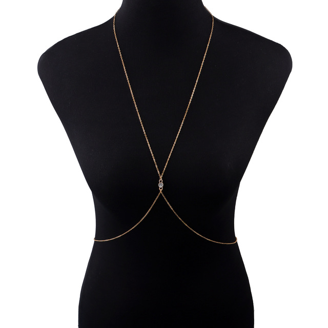 Ladies Body Chain Sexy Style Hollow Bikini Ladies Breast Chain Body Chain Decoration Jewelry