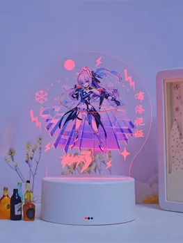 Фигурки игрушечные Honkai Impact 3 светильник ночник, акриловые светодиодные цветные светильники Yae Sakura Bronya, подарок, предметы мебели для рабочего...