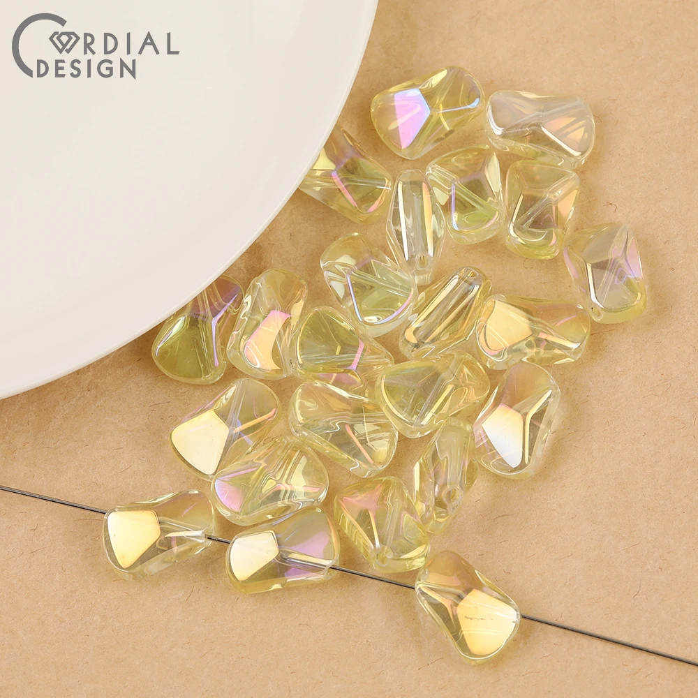 Cordial Design 10*16MM 200pcs Hand Made/DIY Glass Bead/Beads Making/Aurora Effect/Irregular Shape/Jewelry Findings & Components - cordial