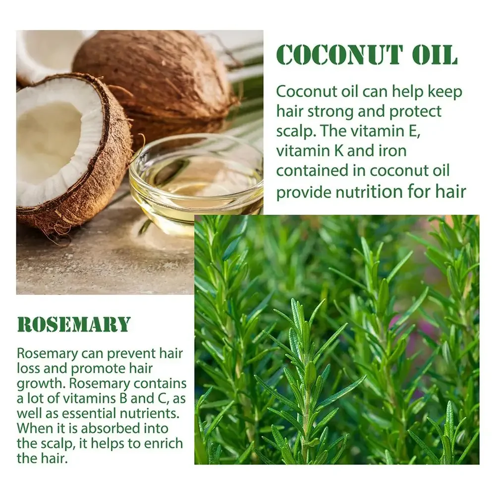 Rosemary Hair Care Essential Oil Nourishes Hair Roots Repairing Dense Solid 30/50/60ml Improvement Bifurcation hair treatment oil