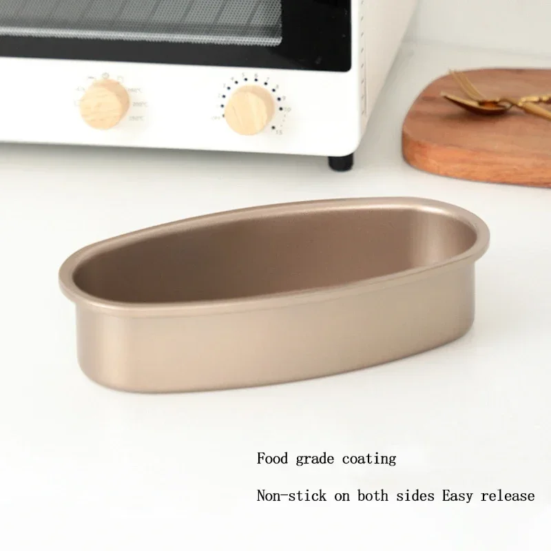 Oval non-stick pan carbon steel cake mold cheesecake bread loaf pan baking mold pie tin baking tools accessories cake mold baking pan baking pan tray bread mold bread baking pan