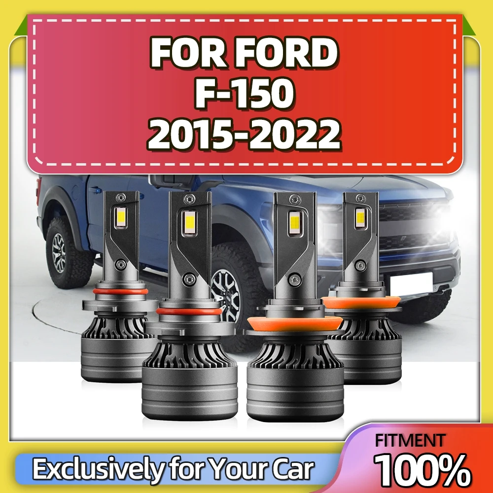 

KINGSOFE 25000LM Canbus LED Headlight Bulbs Ultra-white 6500K 9005 High H11 Low Beam Auto Lamp 110W 12V For Ford F-150 2015-2022