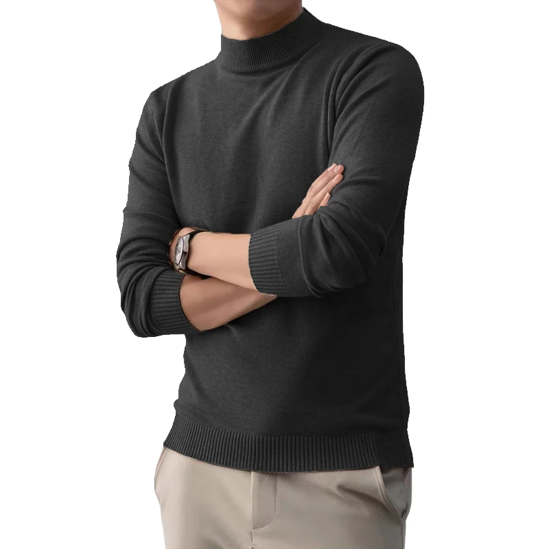 Animal Game Mens Casual Turtle Neck Knitted Sweaters Long Sleeve Thermal Men's Cold Blouse Pullover Luxury Sweaters for Men